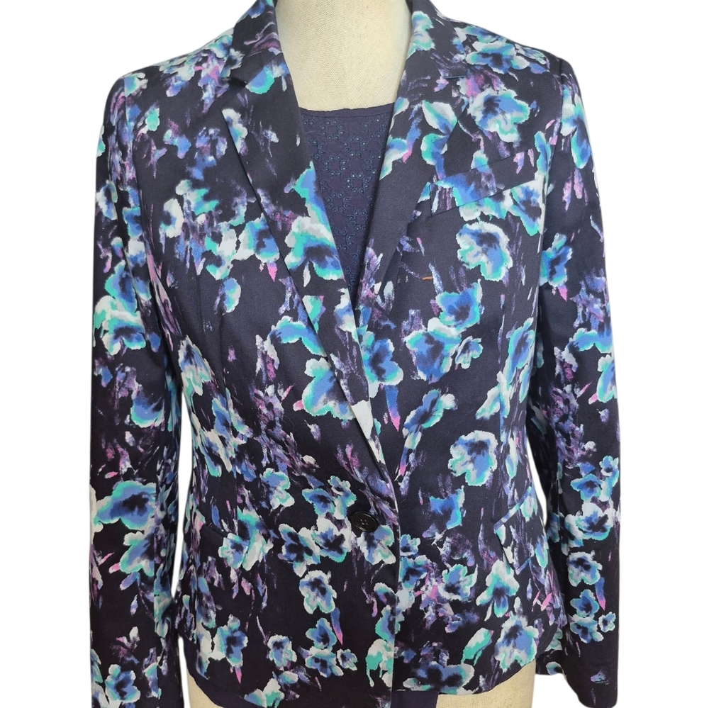 Ann Taylor Size 10P Womens Lined  Floral Jacket